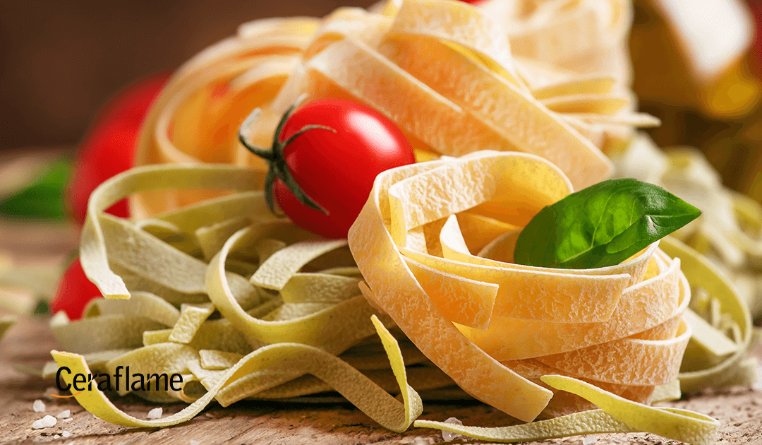 gastronomia italiana - na imagem uma prato com massas de macarrão