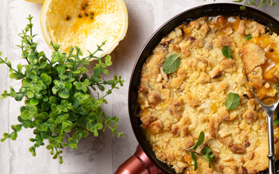 Crumble de Primavera: Uma sobremesa leve e aromática.